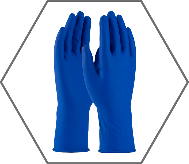 Large 14mil PosiShield Medical Grade Disposable Latex Exam Glove Powder Free with Fully Textured Grip 50/box