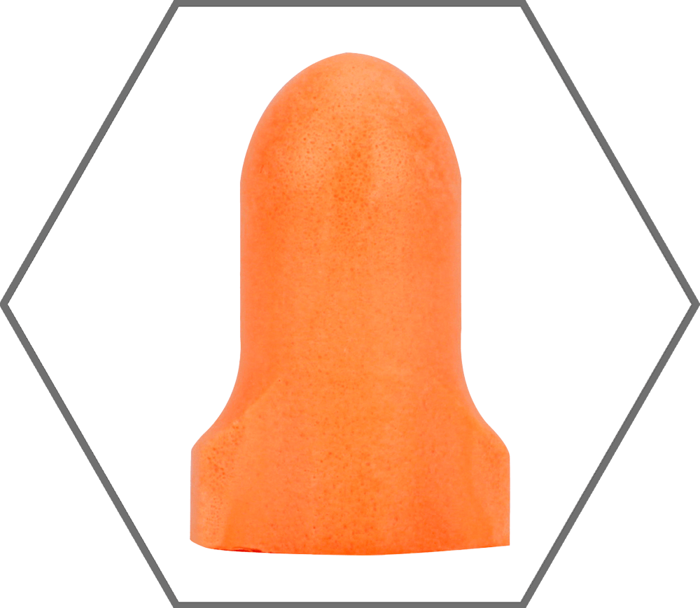 Mega T-Fit Ear Plugs, Uncorded, 32 dB NRR, Orange PU Foam, 200/Box
