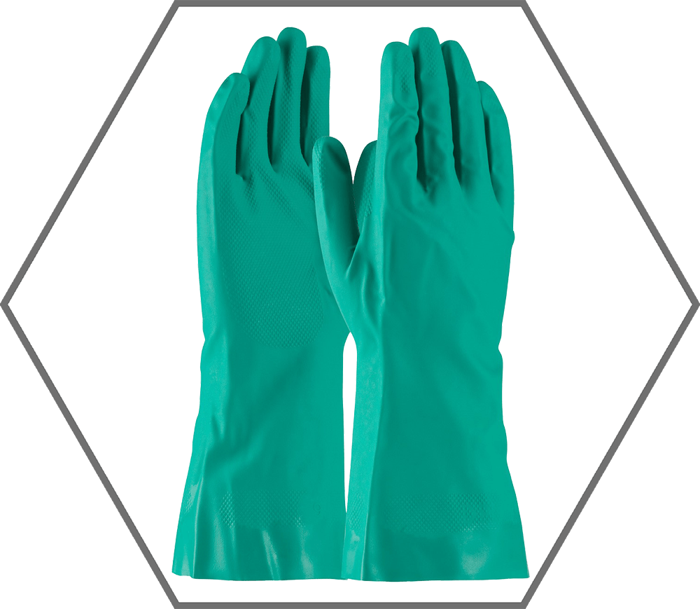 Unsupported Nitrile, Flock Lined with Raised Diamond Grip - 15 Mil Medium