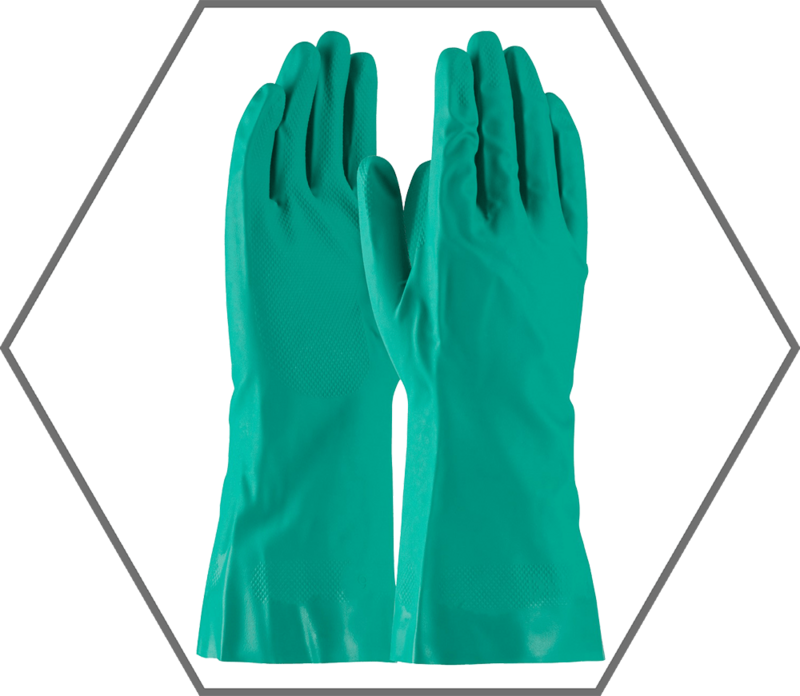 Unsupported Nitrile, Flock Lined with Raised Diamond Grip - 15 Mil Medium