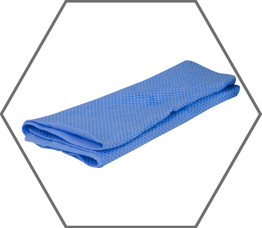 Blue PVA Fabric 13" x 31" EZ-Cool Evap. Cooling Towel