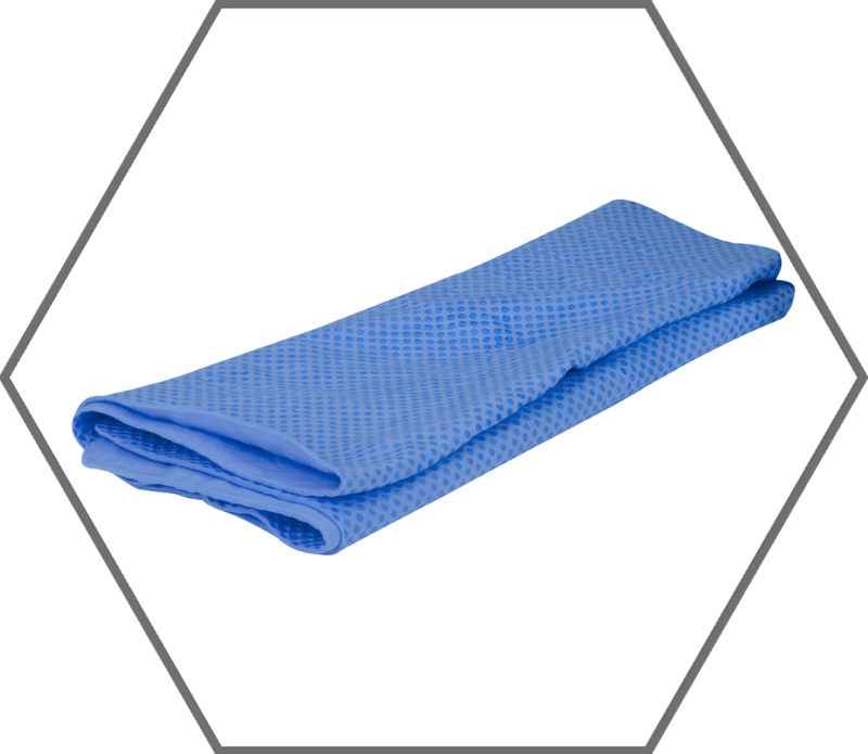 Blue PVA Fabric 13" x 31" EZ-Cool Evap. Cooling Towel