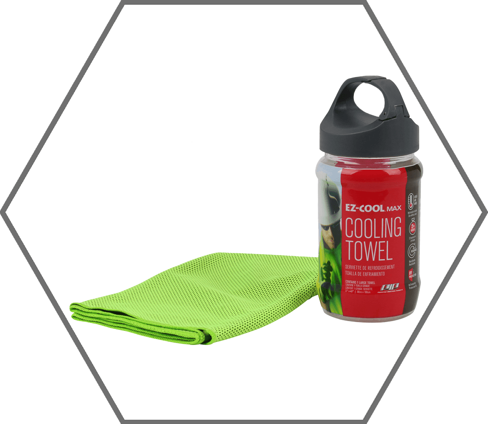 Lime Hollow Fiber Wicking Fabric 12" x 40" EZ-CoolMax Cooling Towel