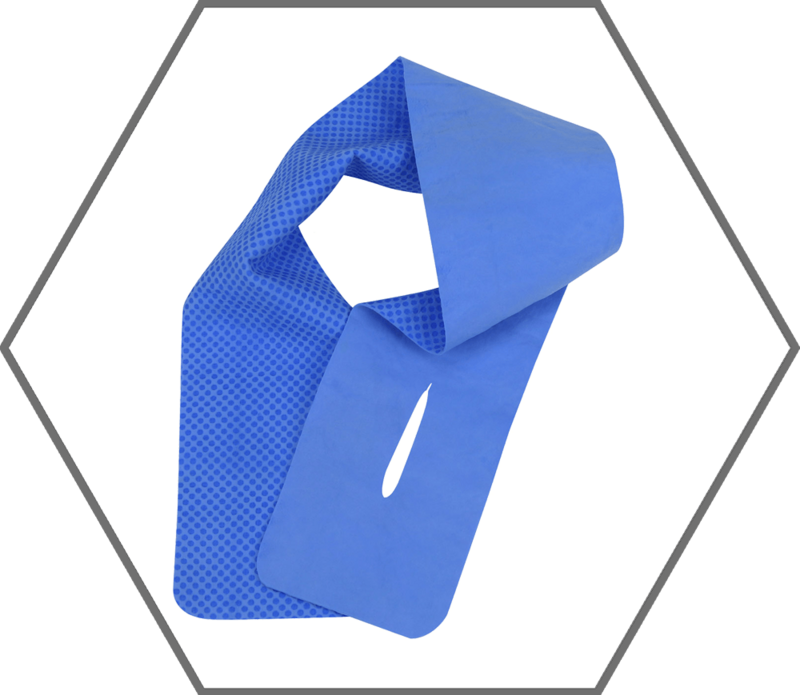 Blue PVA Fabric 4" x 30" EZ-Cool Evap. Cooling Neck Wrap