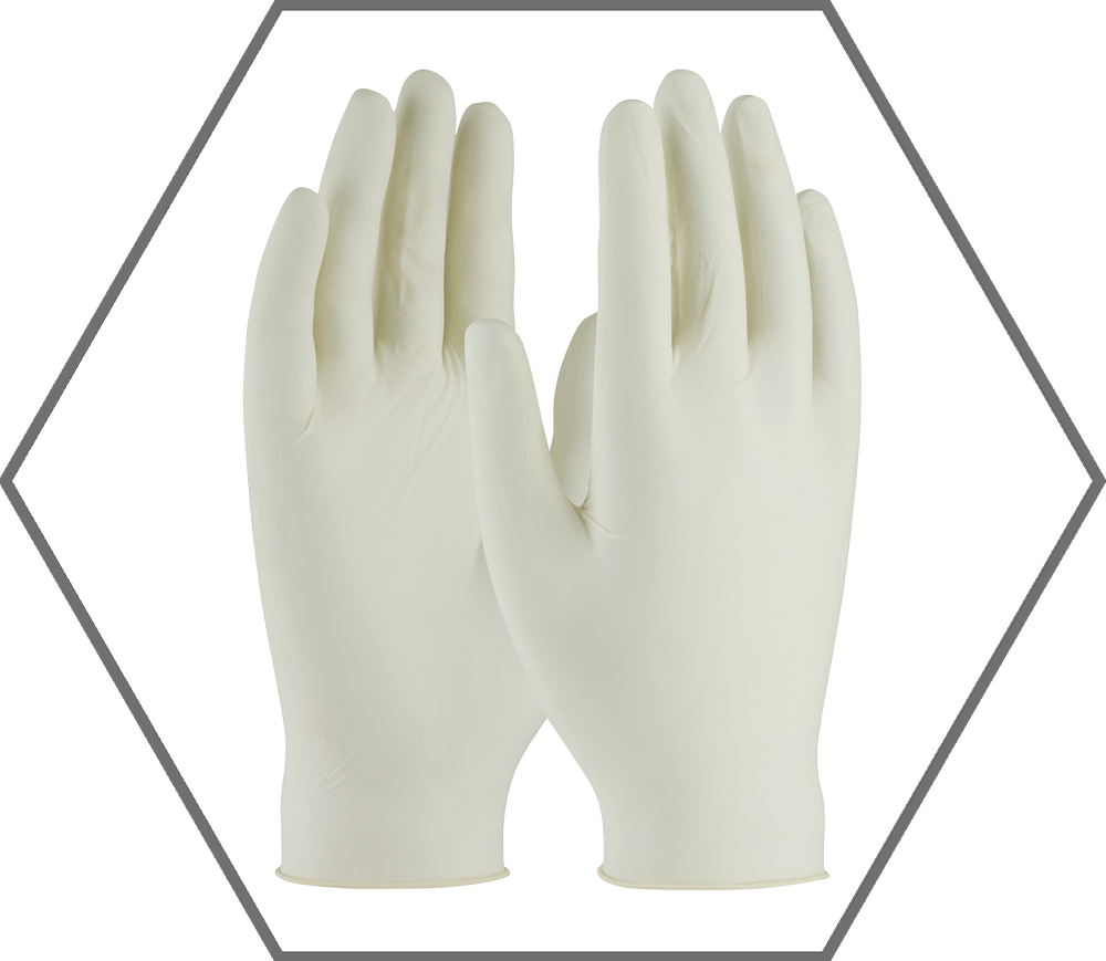 Medium 5mil Natural Latex Ambi-Dex Premium Food Grade Powder Free Disposable Gloves 100Ct