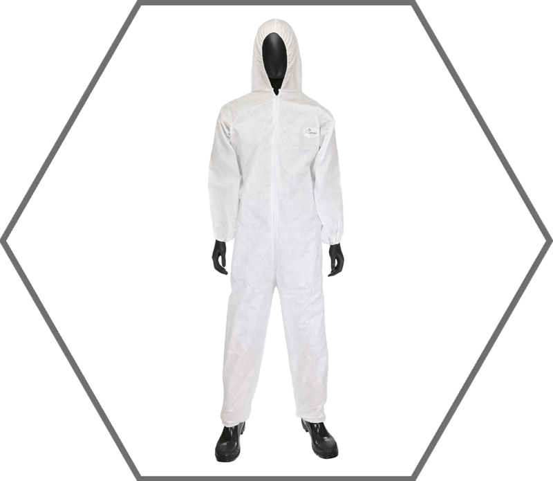 2XL Posi-Wear M3 Coverall w/ Attached Hood, Zipper Front, Elastic Wrists & Ankles