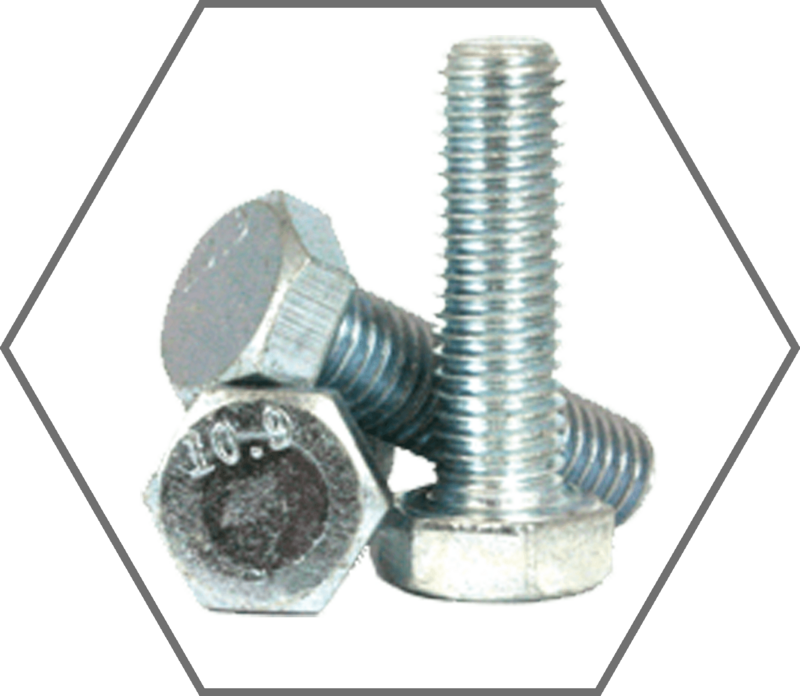 M12-1.25 x 70mm DIN 931 Class 10.9 Zinc Finish Hex Cap Screw