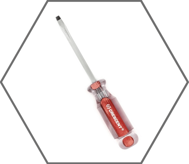 1/4" x 8" Flat Head Acetate Screwdriver