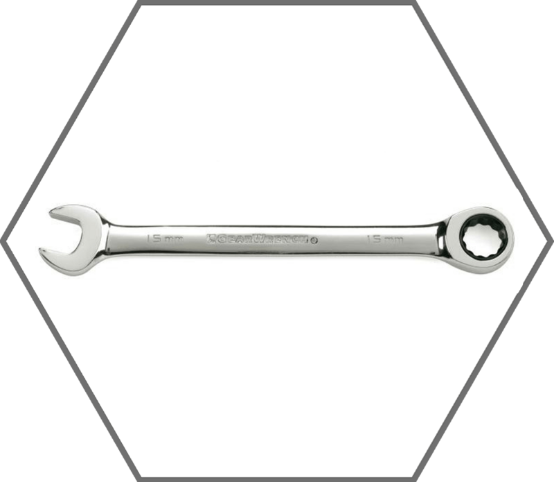 1-1/16" 12pt GearWrench 72 Tooth SAE Ratcheting Combination Wrench
