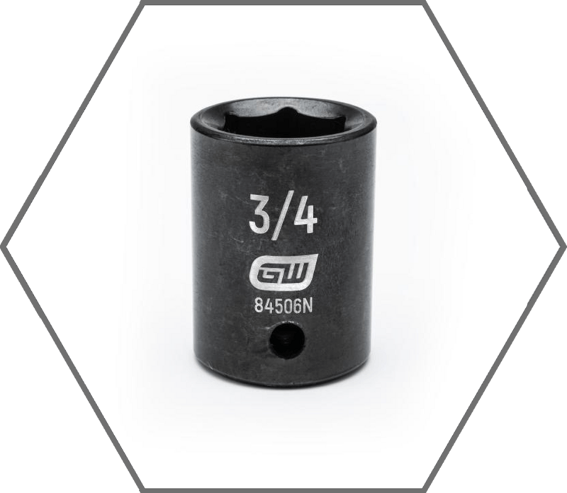 1/2" 6 Point Standard Impact SAE Socket 3/4"