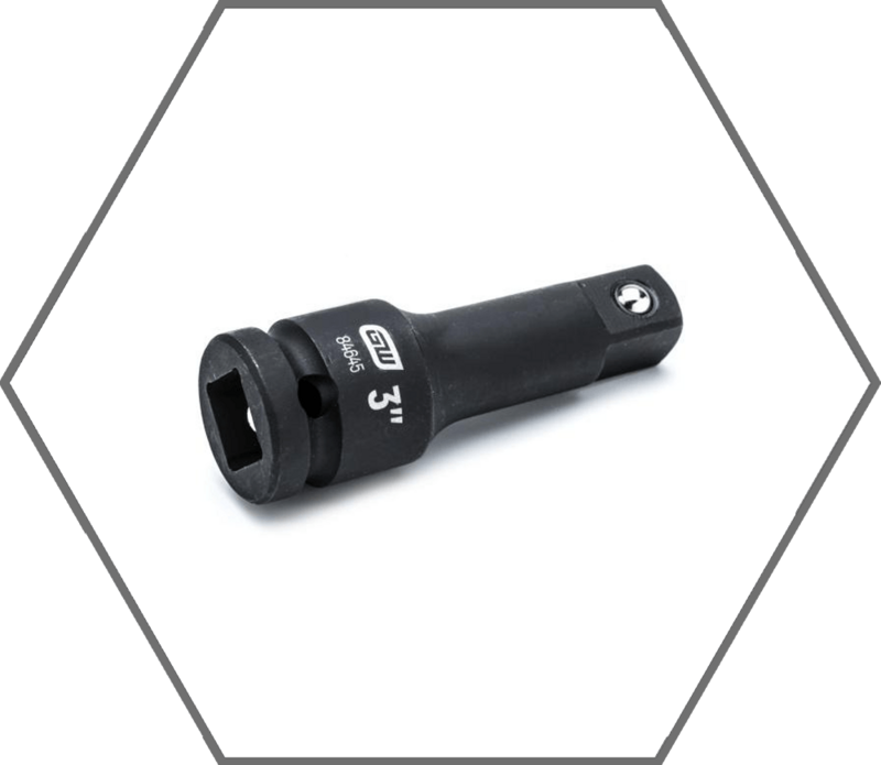 1/2" x 3"OAL Chrome Molybdenum Steel Impact Extension