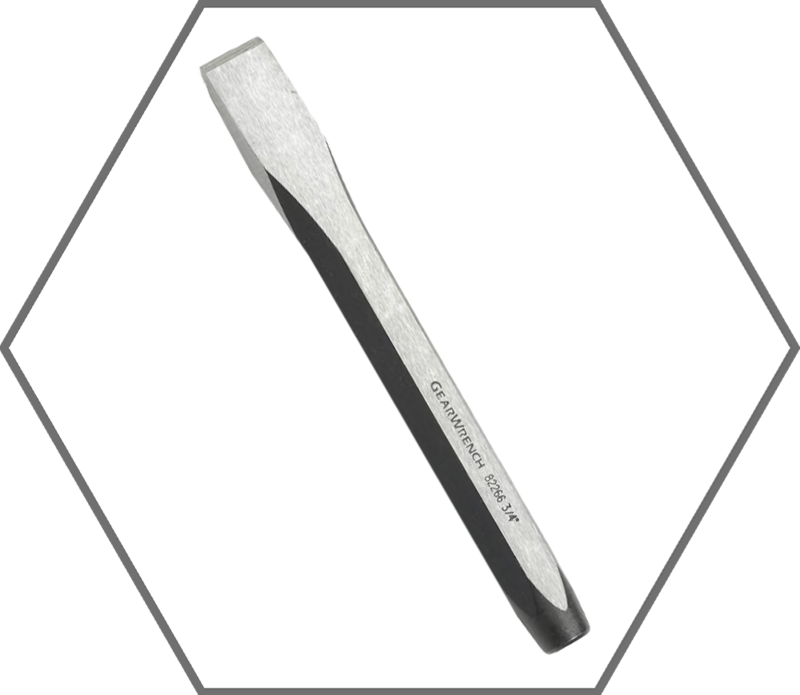 1/4" GearWrench Alloy Steel Cold Chisel Black Oxide Finish