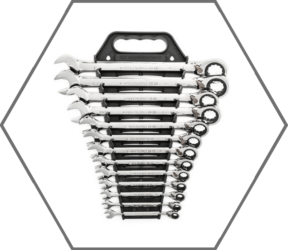 13pc 5/16"-1" 12pt GearWrench SAE Reversible Ratcheting Combination Wrench Set