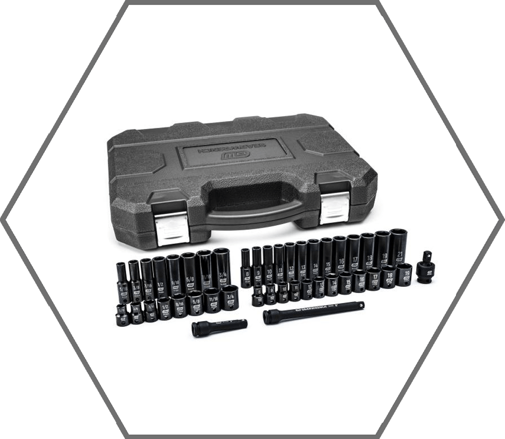 44 pc. 3/8" Drive 6 Point Standard & Deep Impact SAE/Metric Socket Set