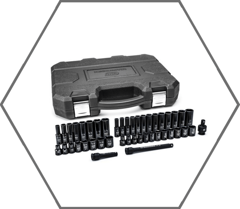 44 pc. 3/8" Drive 6 Point Standard & Deep Impact SAE/Metric Socket Set