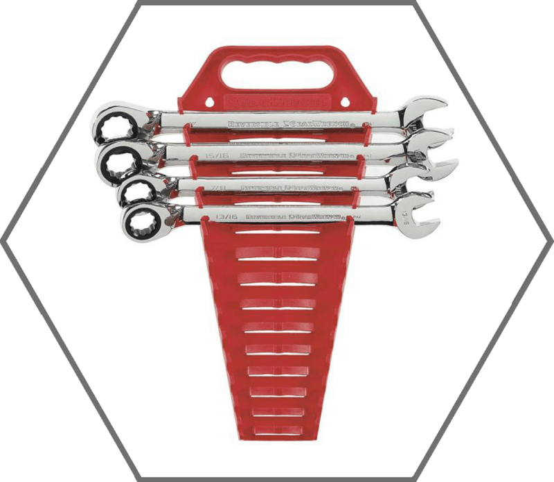 4pc 13/16"-1" 12pt GearWrench SAE Reversible Ratcheting Combination Wrench Set