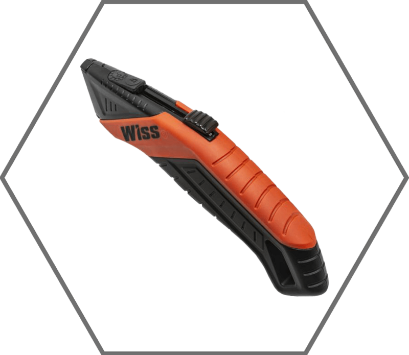 7"L Wiss Red/Gray Auto-Retracting Safety Utility Knife with 3 Blades