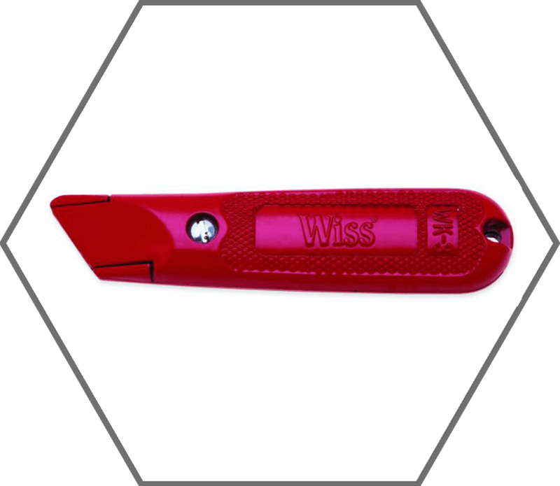 Fixed Blade Utility Knife with 3 Blades