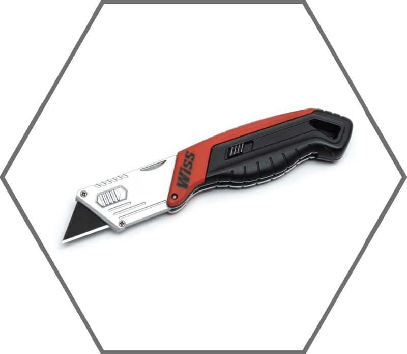 Wiss Red/Gray Quick-Change Folding Blade Utility Knife with 10 Blades