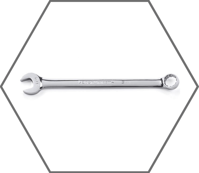 1-1/8" 12 Point GearWrench Long Pattern Chrome Combination Wrench