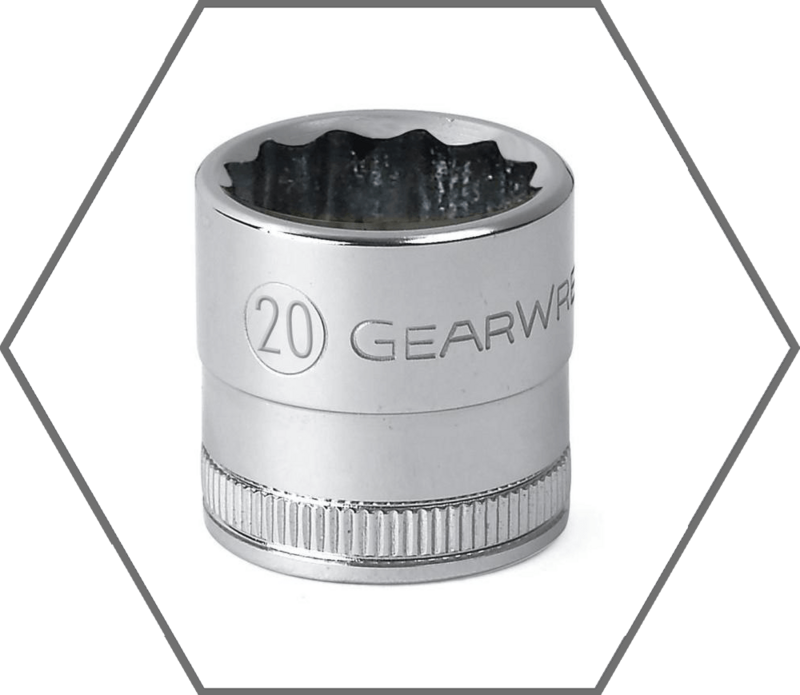1/2" Drive 1-1/8" GearWrench Chrome Finish 12pt Standard SAE Socket