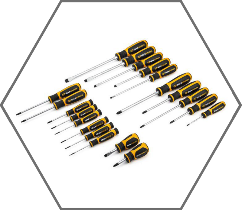 20 pc. Phillips/Slotted/Torx Dual Material Screwdriver Set