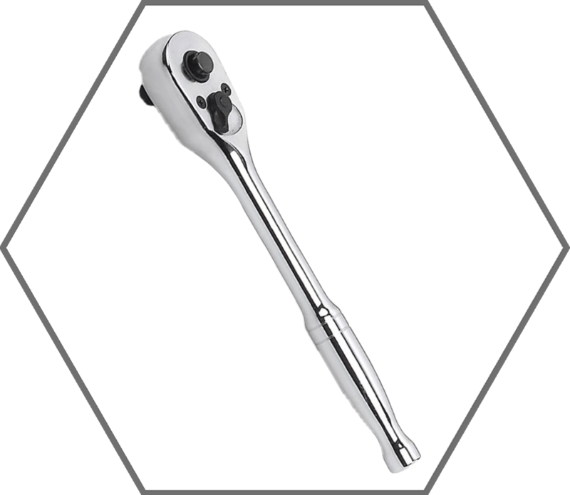1/4" Drive 5-1/2"L GearWrench 45 Tooth Quick Release Teardrop Reversible Ratchet