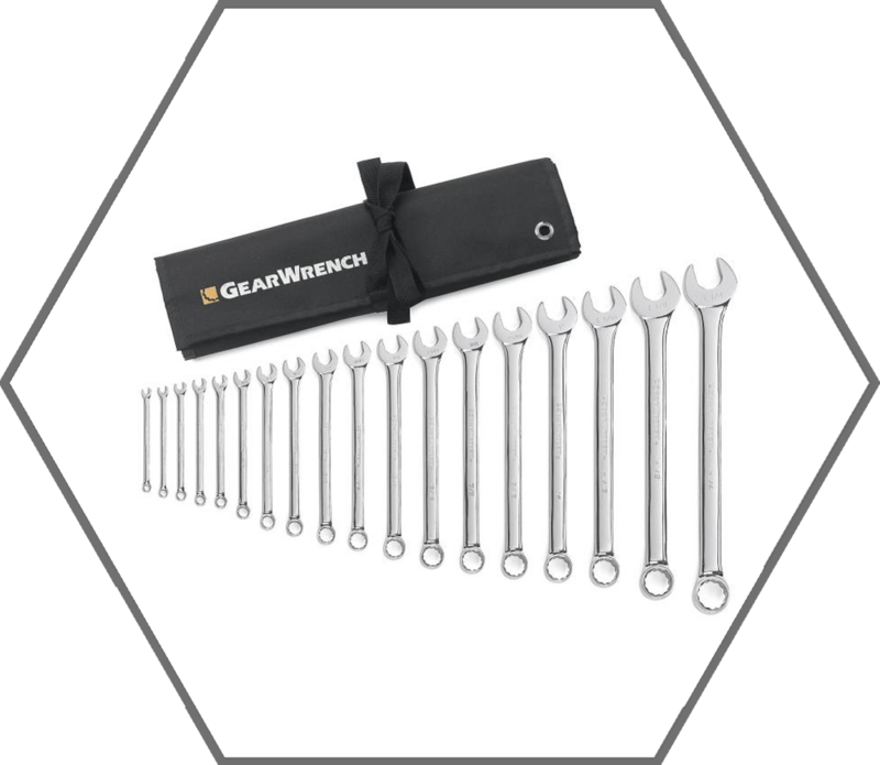 18 pc. 12 Point Long Pattern Combination SAE Wrench Set