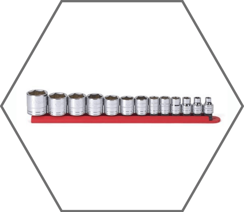 13pc 3/8" Drive 1/4"-1" GearWrench Chrome Finish 6pt Standard SAE Socket Set