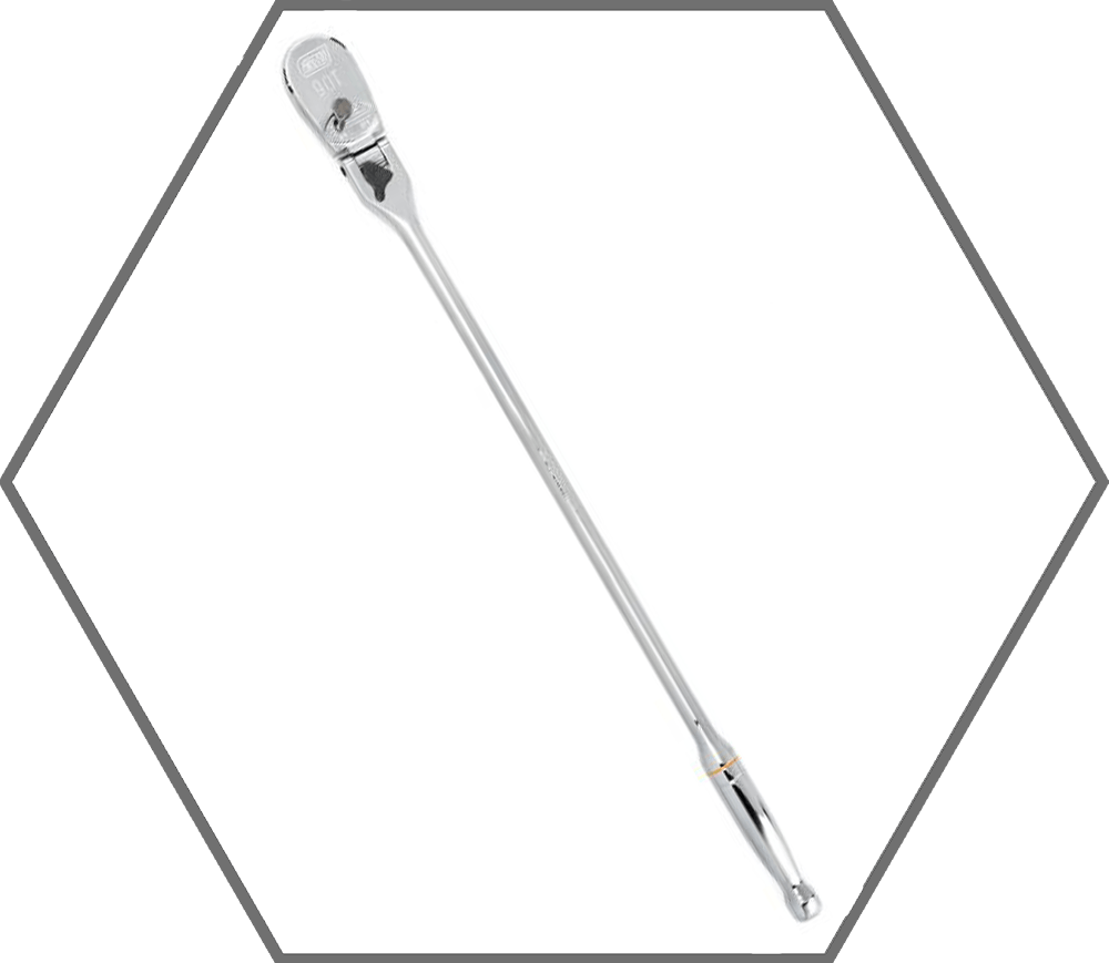 1/2" Drive 24"L GearWrench 84 Tooth Locking Flex Head Teardrop Reversible Ratchet