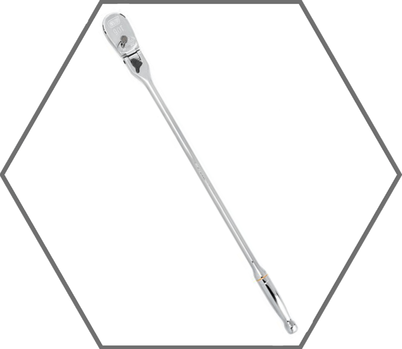1/2" Drive 24"L GearWrench 84 Tooth Locking Flex Head Teardrop Reversible Ratchet