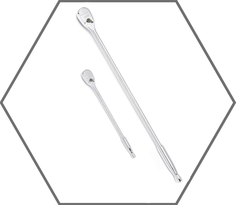 2pc 1/4" & 3/8" Drive GearWrench 120XP Extra Long Teardrop Reversible Ratchet Set