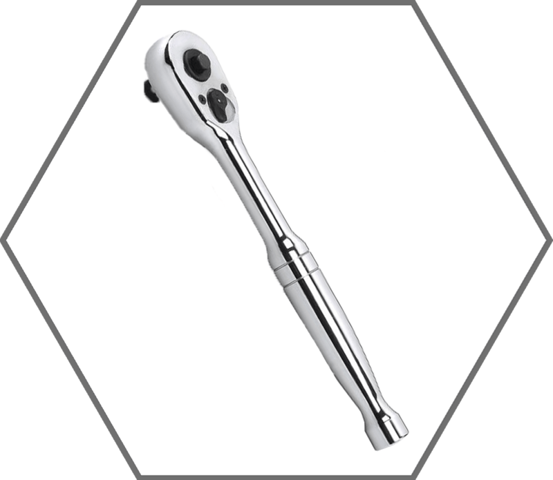 1/2" Drive 9-1/2"L GearWrench 45 Tooth Quick Release Teardrop Reversible Ratchet