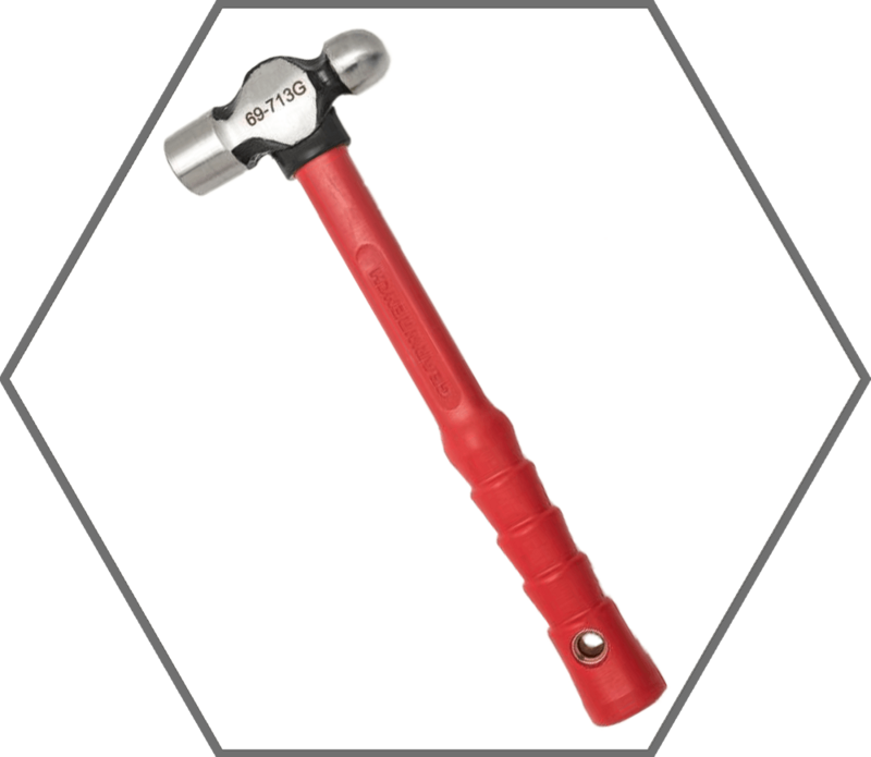 24oz GearWrench MAXXLock Steel Head Tether Ready Fiberglass Handle Ball Pein Hammer