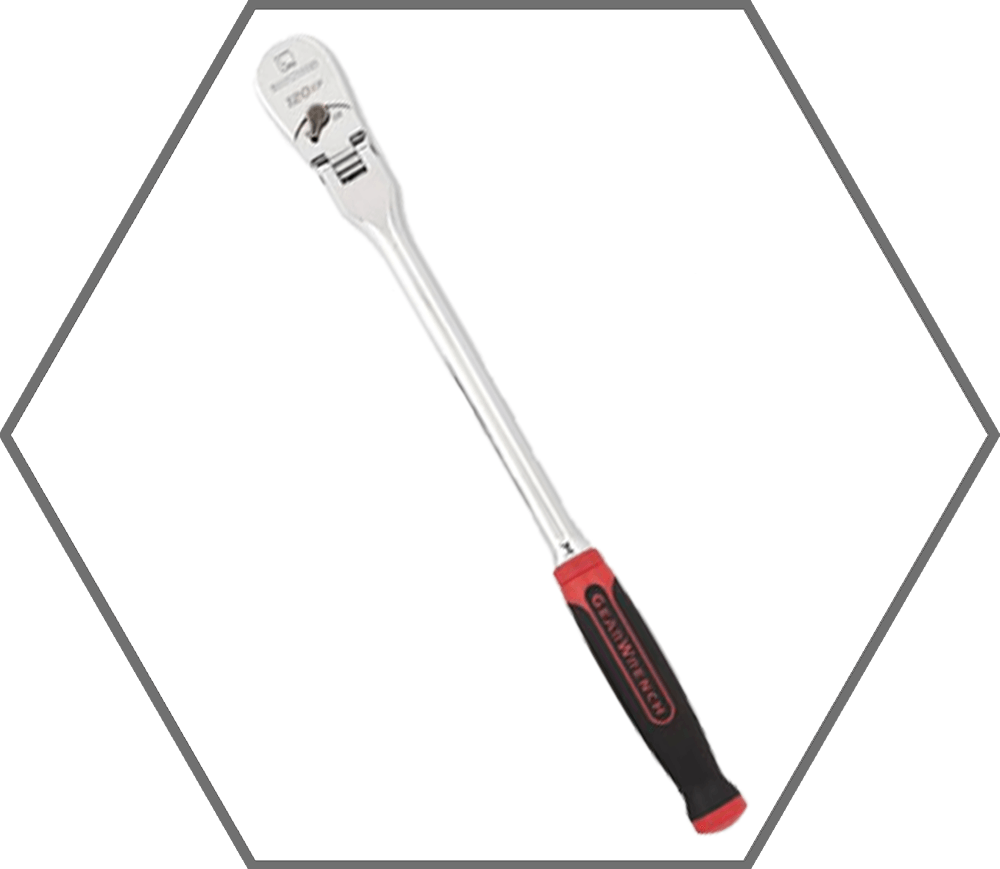 3/8" Drive 13-1/2"L GearWrench 120XP Flex Head Teardrop Reversible Ratchet