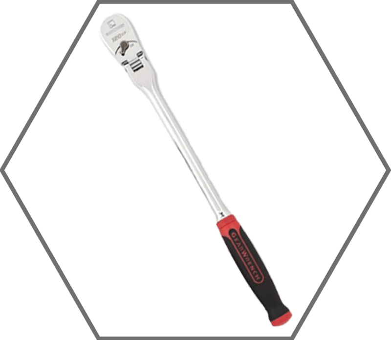 3/8" Drive 13-1/2"L GearWrench 120XP Flex Head Teardrop Reversible Ratchet