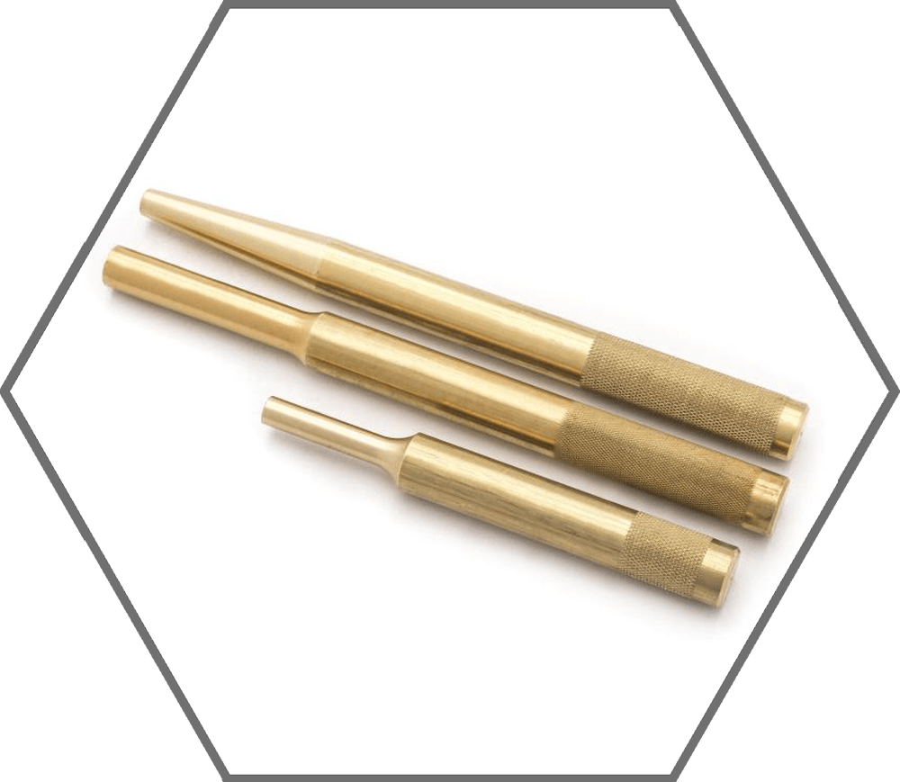 3pc 1/4", 3/8" & 1/2" GearWrench Non-Marring/Non-Sparking Brass Pin Punch Set