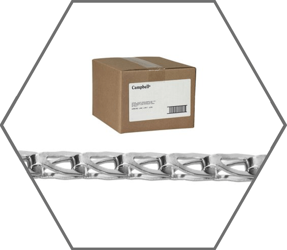 #25 94lb WLL Campbell Blu-Krome Zinc Plated Steel Sash Chain