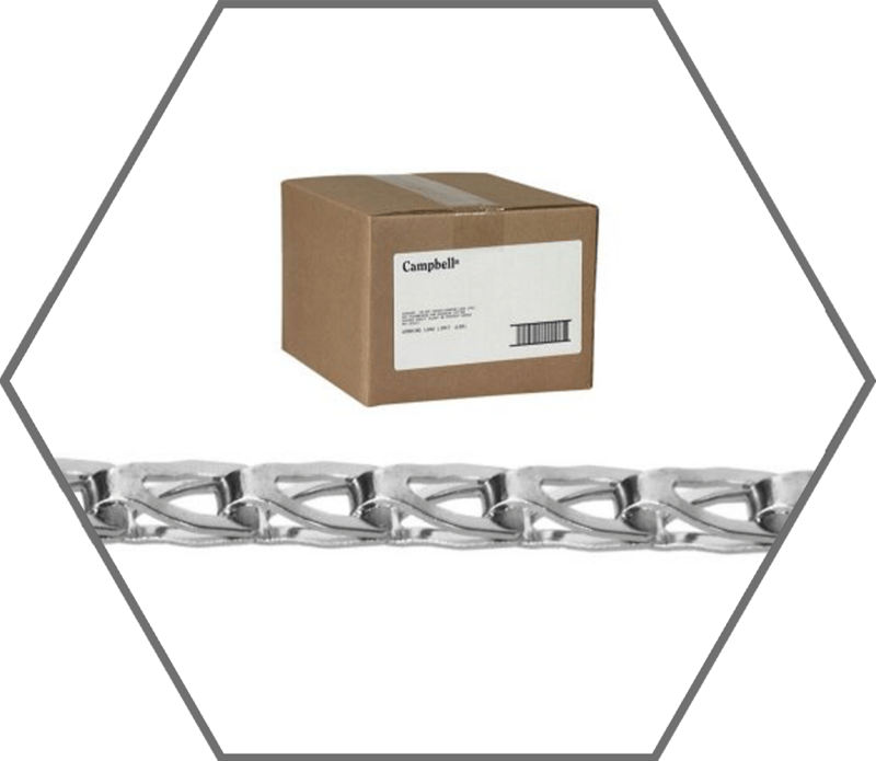 #25 94lb WLL Campbell Blu-Krome Zinc Plated Steel Sash Chain