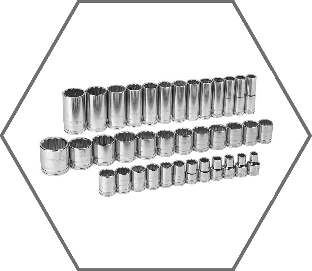 37pc 1/2" Drive 9mm-32mm GearWrench Chrome Finish 12pt Standard & Deep Metric Socket Set