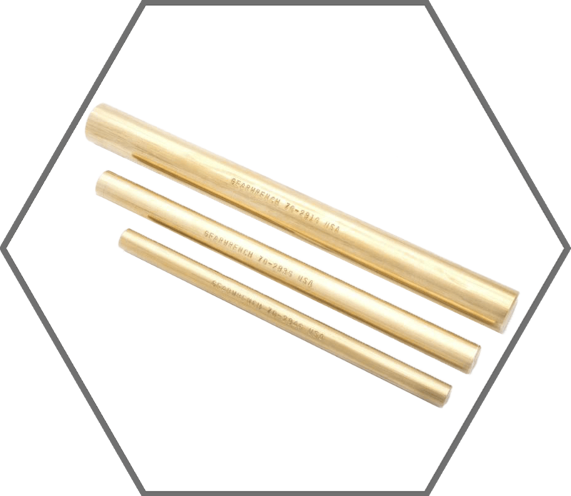 3pc 3/8", 1/2" & 3/4" GearWrench Non-Marring/Non-Sparking Brass Drift Punch Set