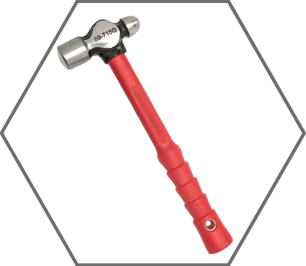 32oz GearWrench MAXXLock Steel Head Tether Ready Fiberglass Handle Ball Pein Hammer