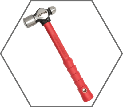 32oz GearWrench MAXXLock Steel Head Tether Ready Fiberglass Handle Ball Pein Hammer