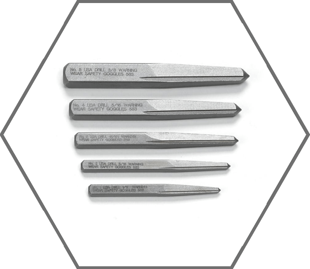 5pc #1-#5 GearWrench Undercut Flute Screw Extractor Set