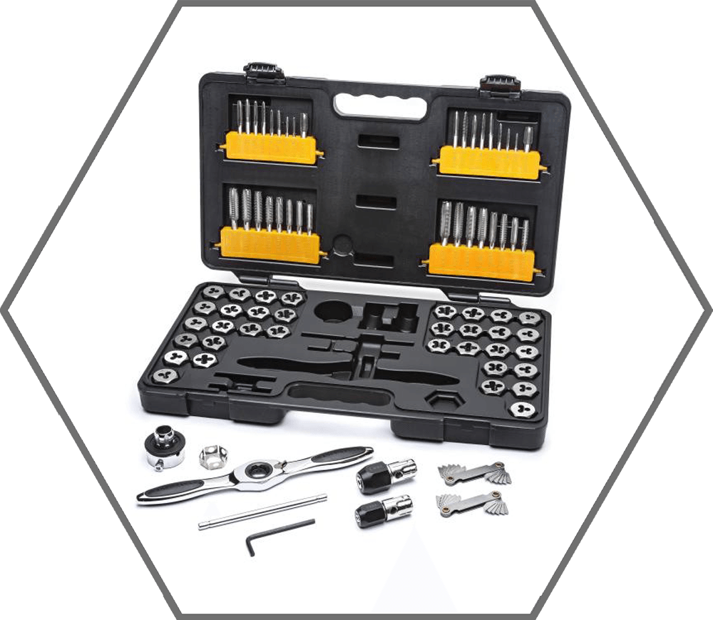 75 Piece SAE/Metric Ratcheting Tap & Die Set