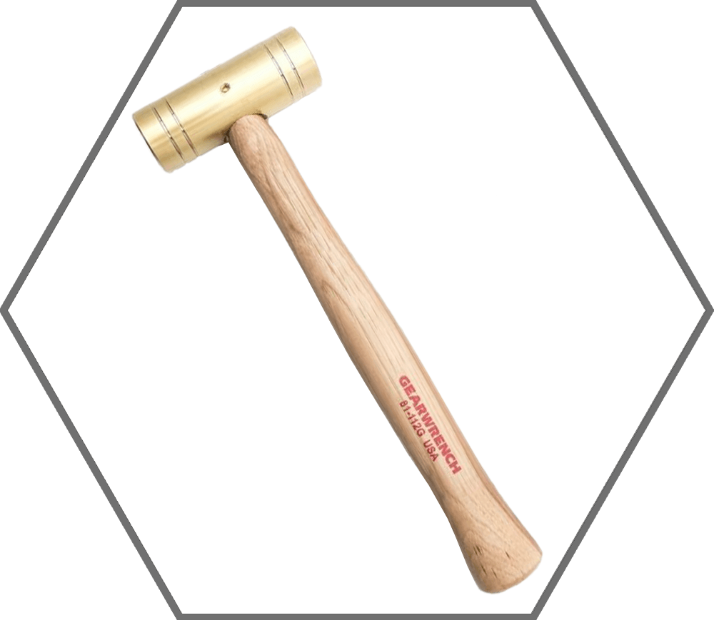 32oz GearWrench Brass Head Hickory Handle Non-Sparking Hammer