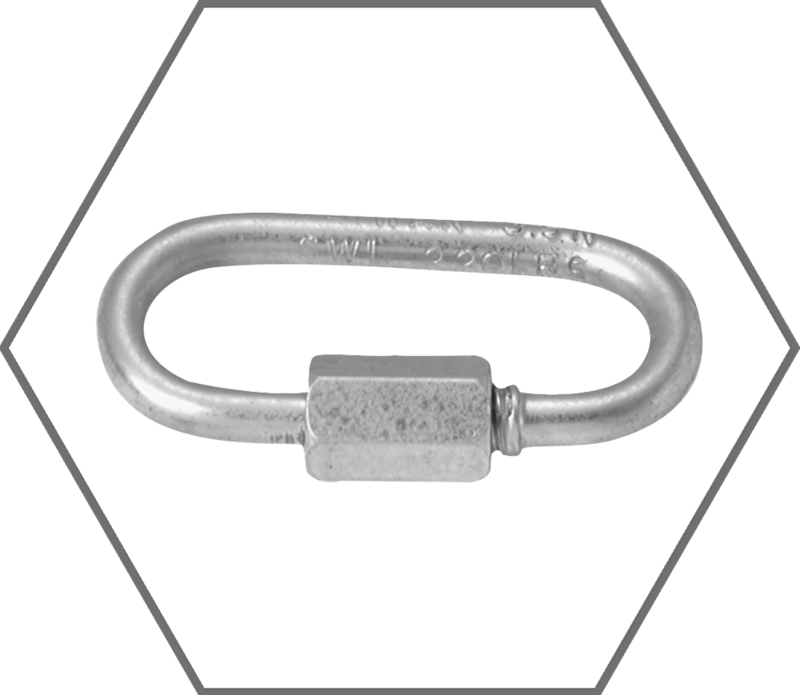 1/2" Trade Size 3300lb WLL Campbell Zinc Plated Steel Quick Link