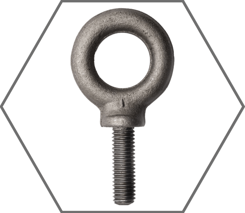 1"-8 x 2-1/2" Campbell Drop Forged Shoulder Pattern Machinery Eye Bolt, Made in USA