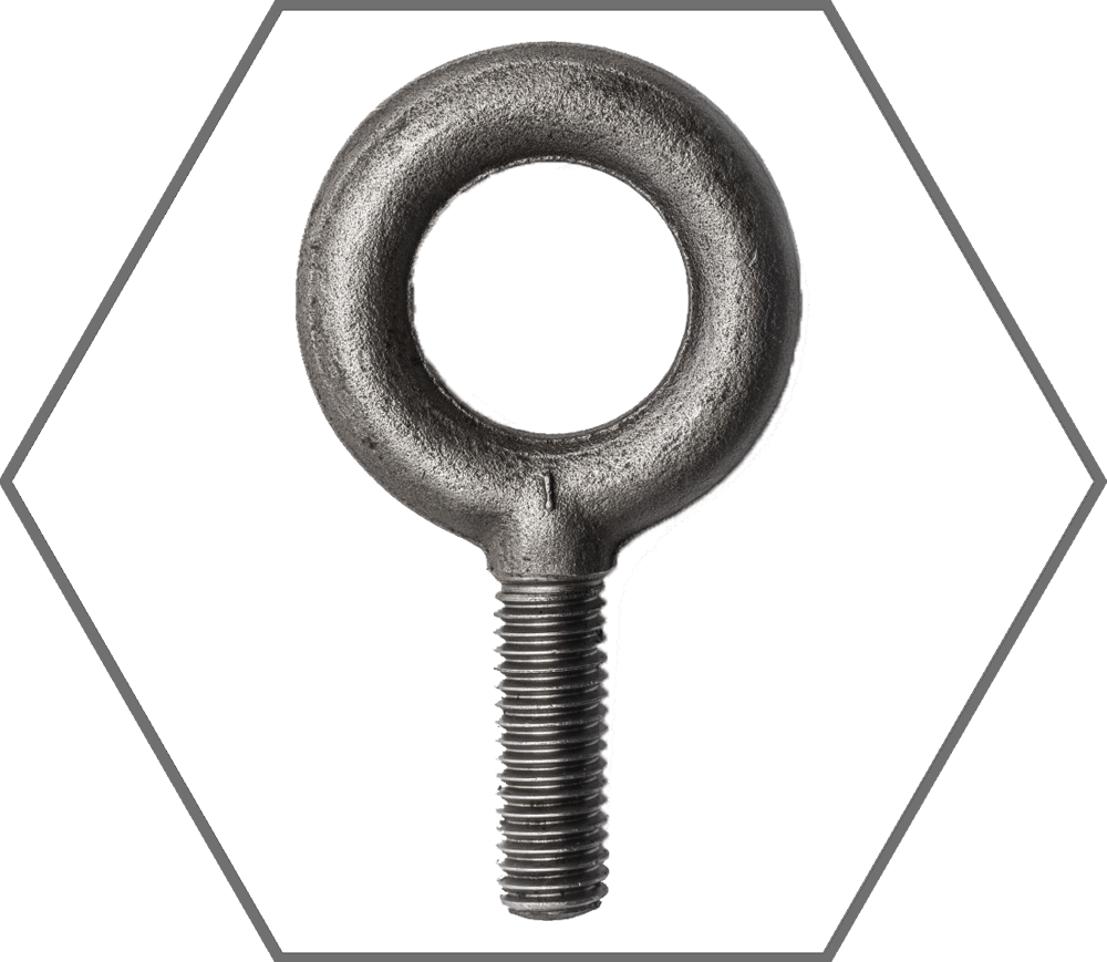 1/2"-13 x 1-1/2" Campbell Drop Forged Plain Pattern Machinery Eye Bolt, Made in USA