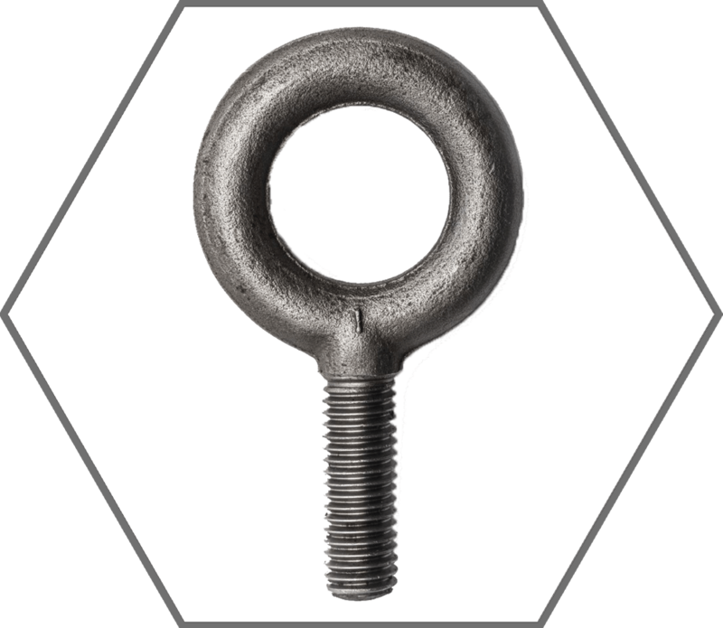 1/4"-20 x 1" Campbell Drop Forged Plain Pattern Machinery Eye Bolt, Made in USA